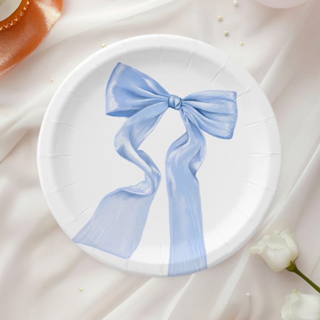 Prato De Papel Chá de fraldas de coquete azul Elegante (Criador carregado)