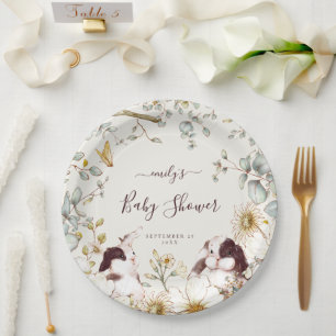 Prato De Papel Chá de fraldas de Creme Grl Boy Foliage Foliage Bu