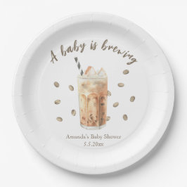 Prato De Papel Chá de fraldas De Criação De Café Com Aquarela