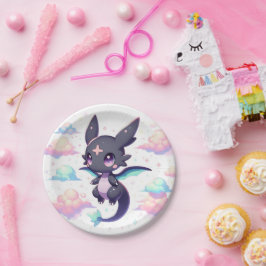 Prato De Papel Chá de fraldas de Dragão Moderno Elegante