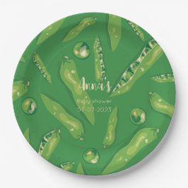 Prato De Papel Chá de fraldas de ervilha doce