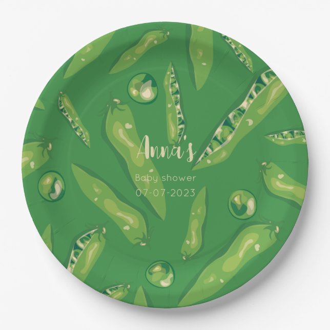 Prato De Papel Chá de fraldas de ervilha doce (Frente)