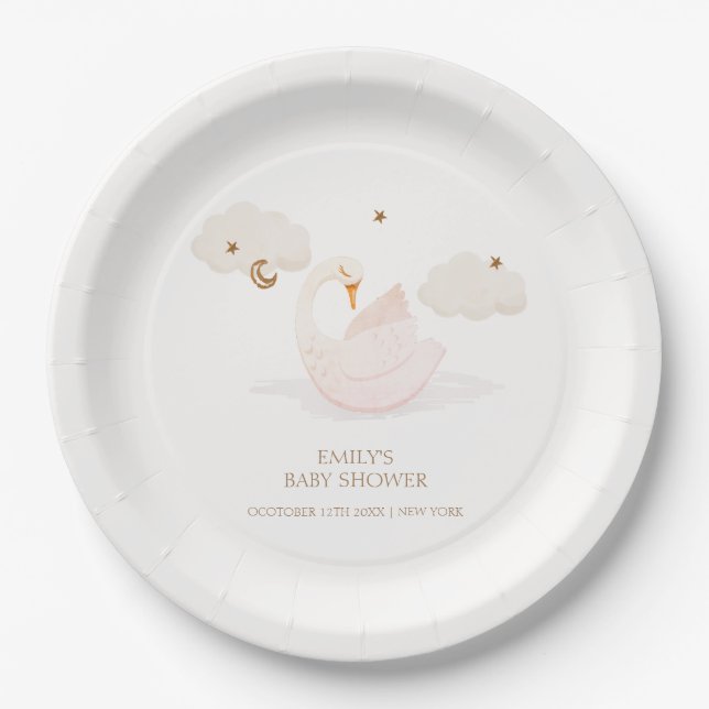 Prato De Papel Chá de fraldas de Estrela da Lua da Princesa Simpl (Frente)