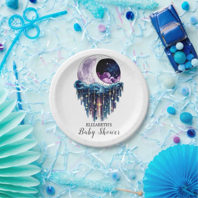 Prato De Papel Chá de fraldas de Estrelas Encantadas (Festa)