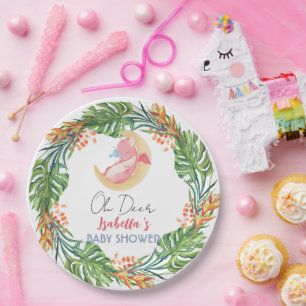 Prato De Papel Chá de fraldas de flor silvestre de dinossauro de 