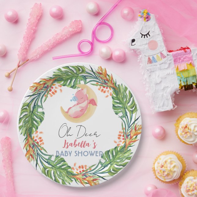 Prato De Papel Chá de fraldas de flor silvestre de dinossauro de  (Festa)