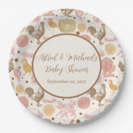 Prato De Papel Chá de fraldas De Galinha Em Breve