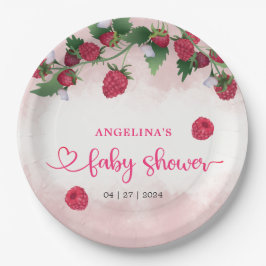 Prato De Papel Chá de fraldas De Garota De Mola De Framboesa
