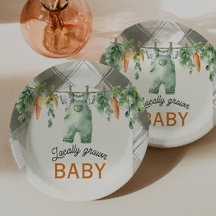 Prato De Papel Chá de fraldas de Gingham Clothesline Localmente C