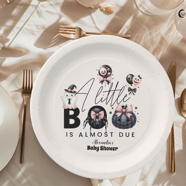 Prato De Papel Chá de fraldas de Halloween Rosa Gótico (Criador carregado)