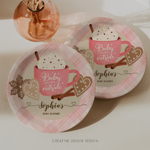 Prato De Papel Chá de fraldas de inverno de chocolate quente