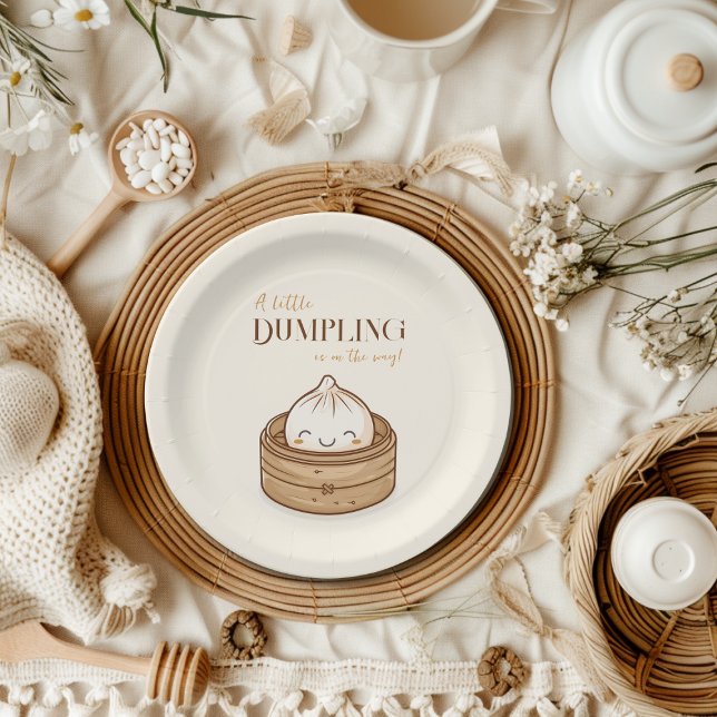 Prato De Papel Chá de fraldas de Kawaii, um pequeno Dumpling na Á (Criador carregado)