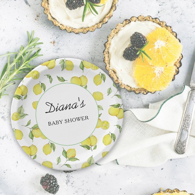 Prato De Papel Chá de fraldas de limões de Verão (Criador carregado)