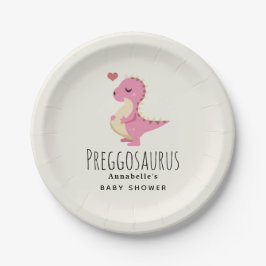 Prato De Papel Chá de fraldas de Menina de Dinossauro Cute Preggo