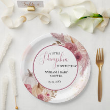 Chá de fraldas de Menina Floral Rosa-Rosa