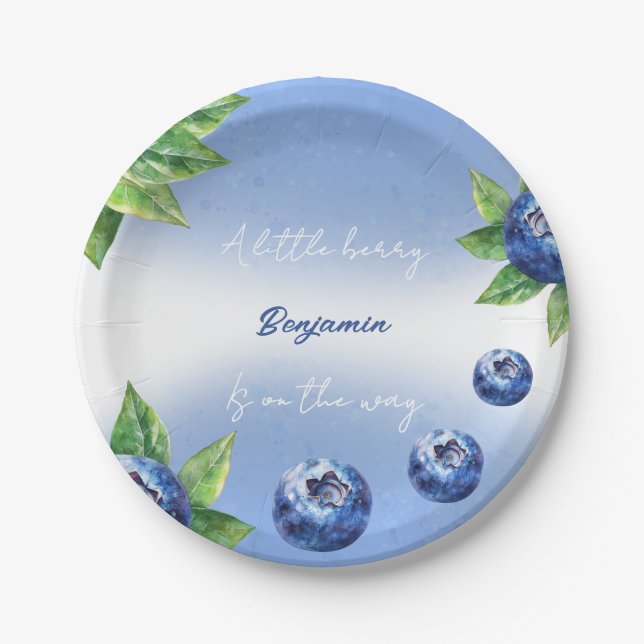 Prato De Papel Chá de fraldas de morango (Frente)