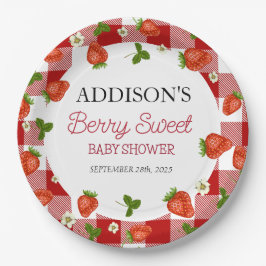 Prato De Papel Chá de fraldas de morango | Berry Sweet