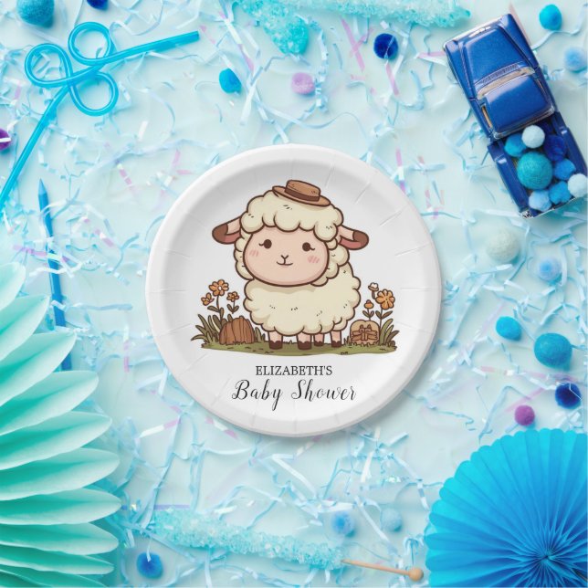 Prato De Papel Chá de fraldas de Ovinos Bonito do quintal (Festa)