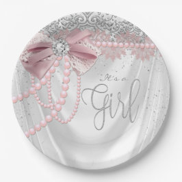 Prato De Papel Chá de fraldas de Pear de Diamante Cor-de-Rosa-Blu