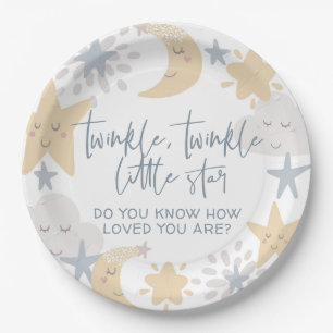 Prato De Papel Chá de fraldas de Pequeno Estrelo Twinkle Twinkle