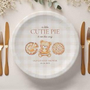 Prato De Papel Chá de fraldas de Queda do Urso de Teddy Cutie Pie