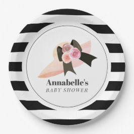 Prato De Papel Chá de fraldas de Rosa de Hat Rosa Grande do Estil