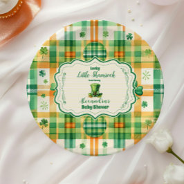 Prato De Papel Chá de fraldas de Shamrock Verde
