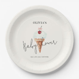 Prato De Papel Chá de fraldas de Sorvete de recorte moderno de ce