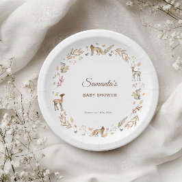 Prato De Papel Chá de fraldas de Woodland Animais