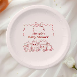 Prato De Papel Chá de fraldas do Arco de brinquedos de porta rosa