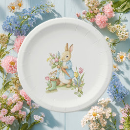 Prato De Papel Chá de fraldas do Jardim Peter Rabbit