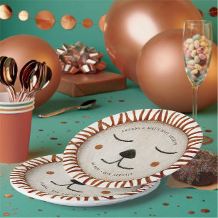 Prato De Papel Chá de fraldas do Leão Safari Cute