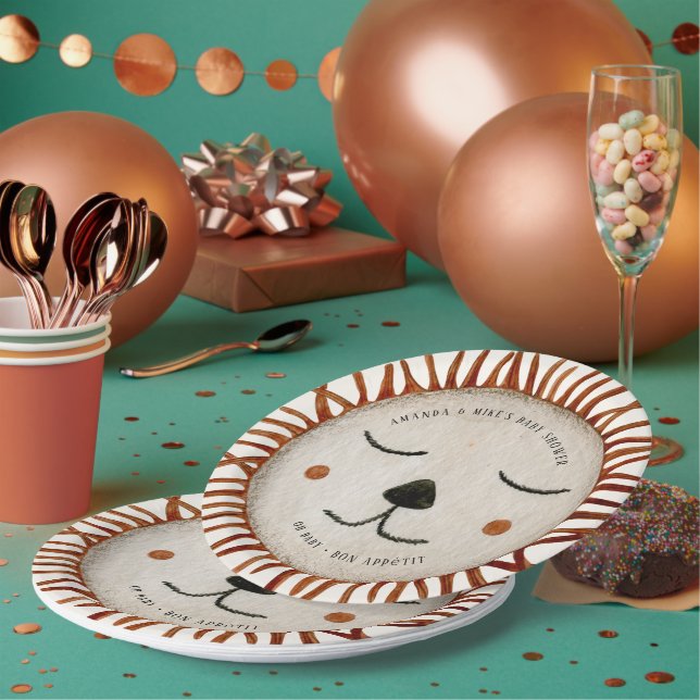Prato De Papel Chá de fraldas do Leão Safari Cute (Múltiplo)