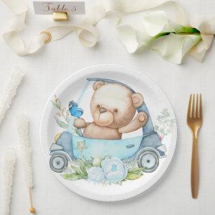 Prato De Papel Chá de fraldas do Urso Bebê