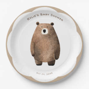 Prato De Papel Chá de fraldas do Urso do Urso do Urso Neutro de E