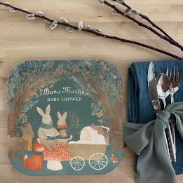 Prato De Papel Chá de fraldas dos Amigos do Woodland Storybook