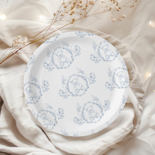 Prato De Papel Chá de fraldas Elegante Chinoiserie Toile