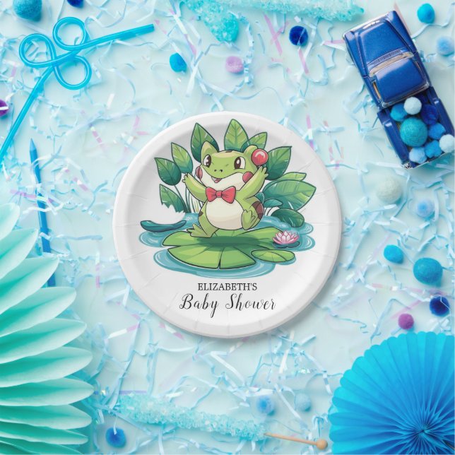 Prato De Papel Chá de fraldas Elegante Simples (Festa)