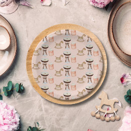 Prato De Papel Chá de fraldas Espresso Martini Rosa Tini