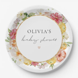 Prato De Papel Chá de fraldas Floral de Primavera Floral de Paste