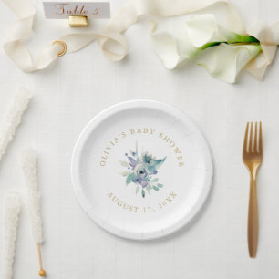 Prato De Papel Chá de fraldas Floral Luxe