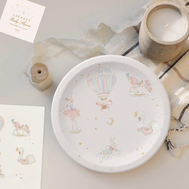 Prato De Papel Chá de fraldas Girl Star Princess Fairytale Baller (Criador carregado)