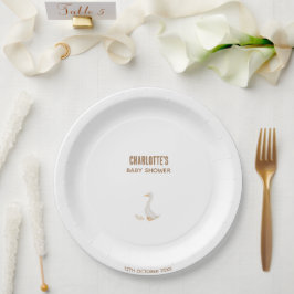 Prato De Papel Chá de fraldas Goose