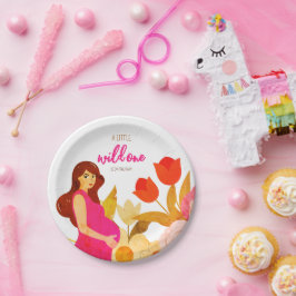 Prato De Papel Chá de fraldas grávida da mãe