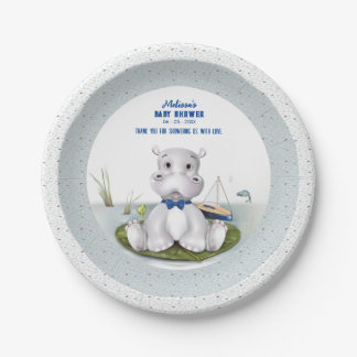 Prato De Papel Chá de fraldas Hippo Boy