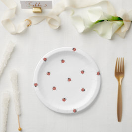 Prato De Papel Chá de fraldas Ladybug