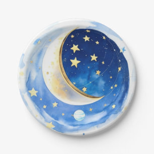 Prato De Papel Chá de fraldas Magical Starry Night Boy