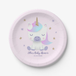 Prato De Papel Chá de fraldas Magical Unicorn Girls