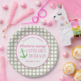 Prato De Papel Chá de fraldas Náutico Da Rapariga Anchura