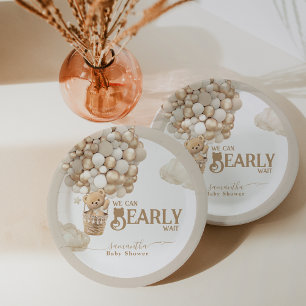 Prato De Papel Chá de fraldas neutro de Espera do Balão do Urso d